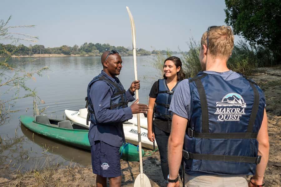 From Livingstone: Full or Half Day Canoe Safari - Above the falls: why the route stays calm