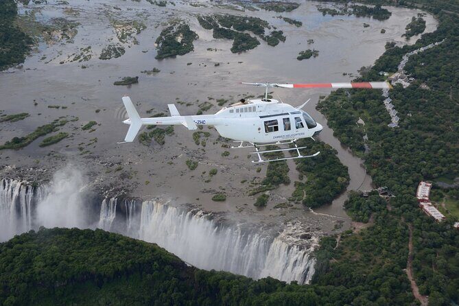 Helicopter Flight+window Seat Guarantee over the Victoria Falls - Price and value: $189 plus the $25 park fee