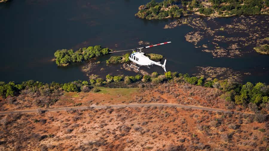 Victoria Falls: Flight of Angels Helicopter Experience - How the Flight of Angels helicopter ride is set up from Victoria Falls