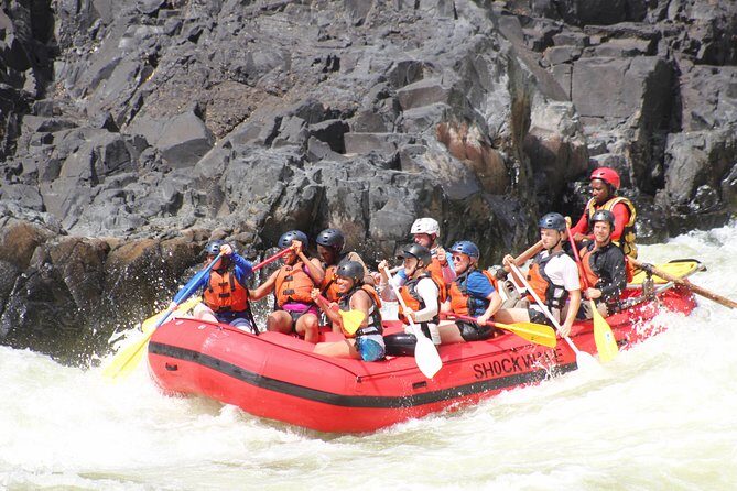 Zambezi River Class IV-V White-Water Rafting from Victoria Falls - Lunch, open bar, and the barbecue payoff